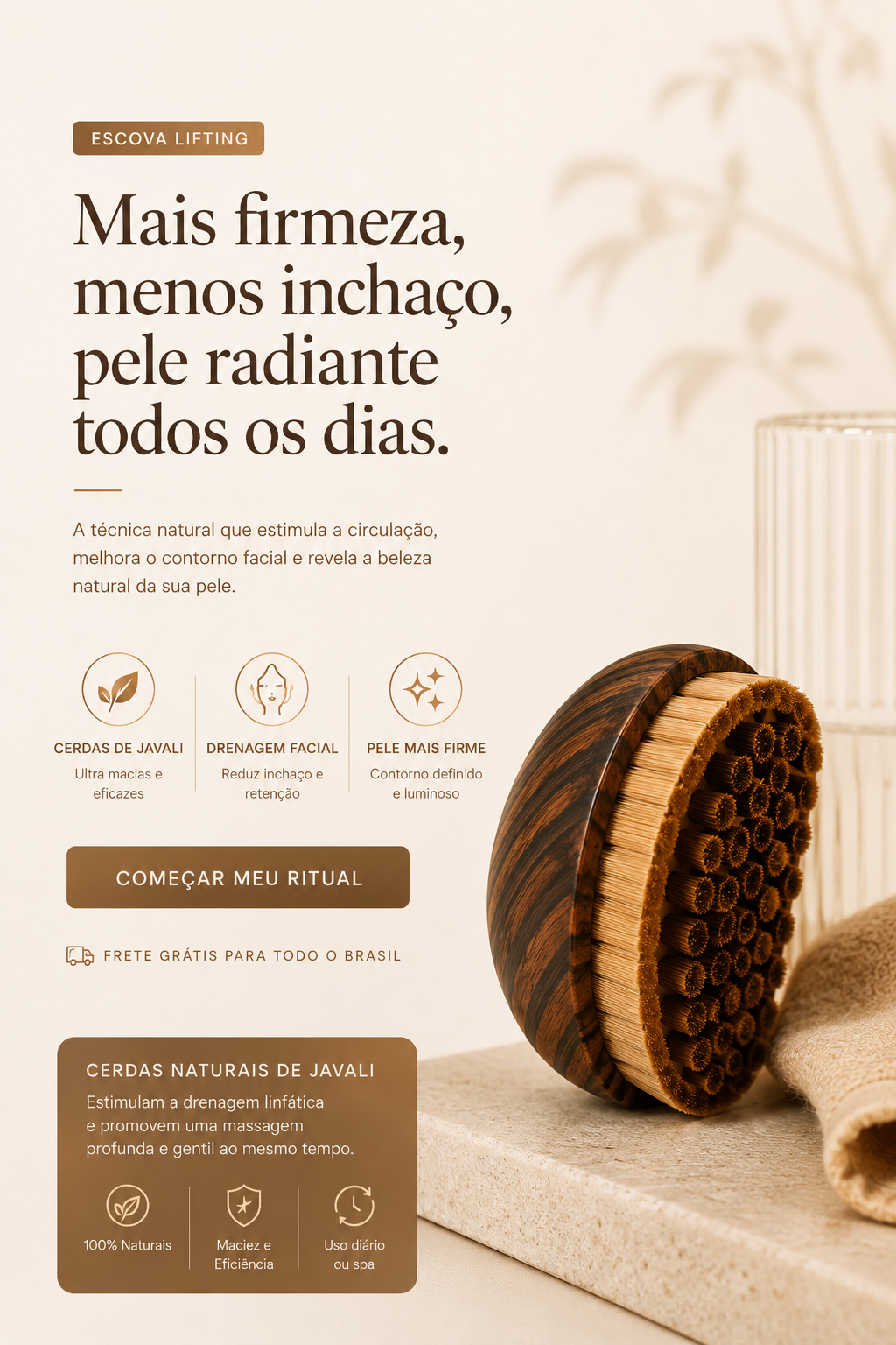 Textura da pele e luz quente